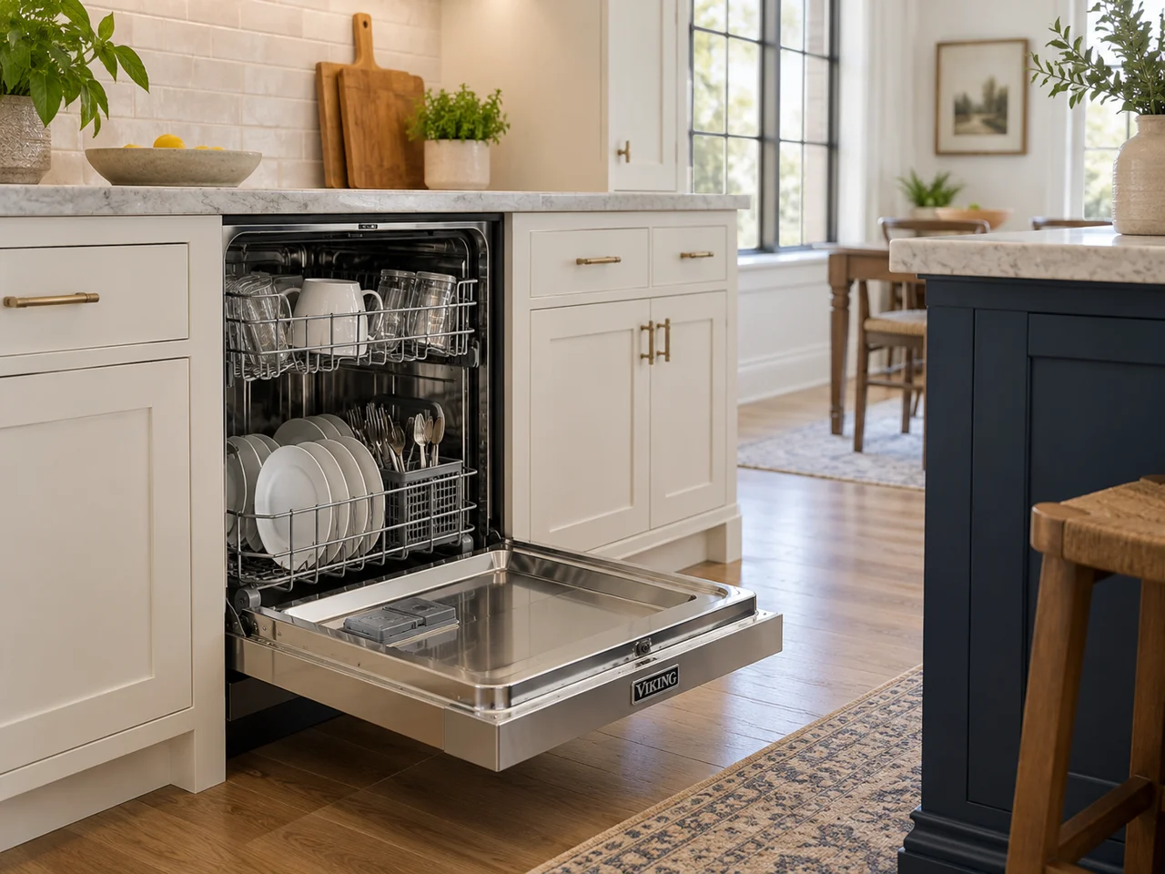 Illustration of a Viking dishwasher